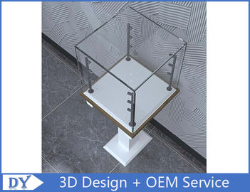 3D σχεδιασμός σύγχρονο ξύλινο θραυσμένο γυαλί κοσμήματα Εμφάνιση Κουτί για εμπορικό κέντρο