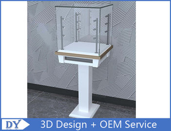 3D σχεδιασμός σύγχρονο ξύλινο θραυσμένο γυαλί κοσμήματα Εμφάνιση Κουτί για εμπορικό κέντρο