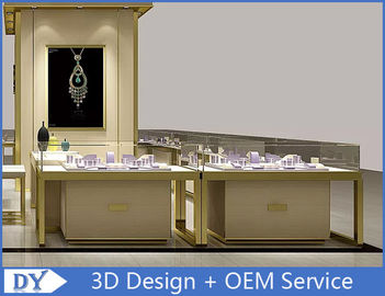 OEM Custom Luxury Glass Κοσμήματα Βιτρίνα Με LED