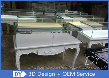 3D σχεδιασμός ξύλινο γυαλί κοσμήματα οθόνη βιτρίνα με κλειδαριά μέγεθος 1200X550X950MM