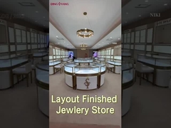 Λευκή ζωγραφική χρώμα κλειδωτό γυαλί θήκη για εκδήλωση κοσμημάτων